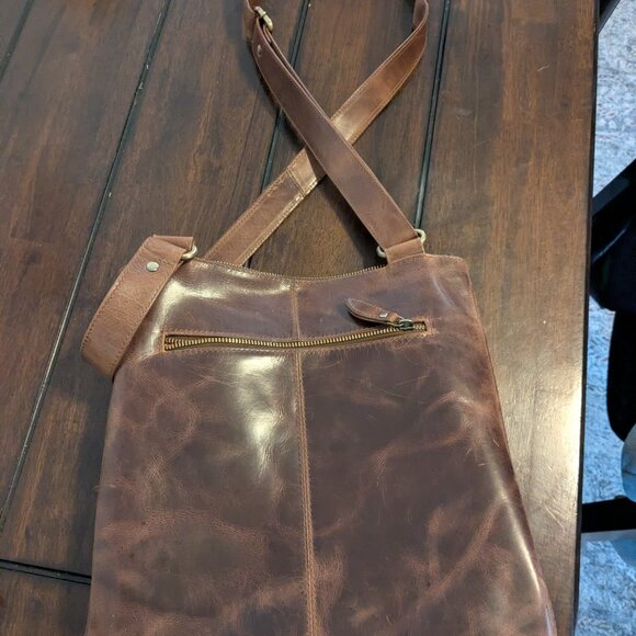 Brown Leather Crossbody Purse - Picture 3 of 6